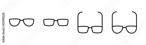 Glasses icon set. Glasses vector icon