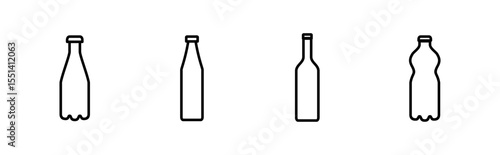Bottle icon set. bottle vector icon