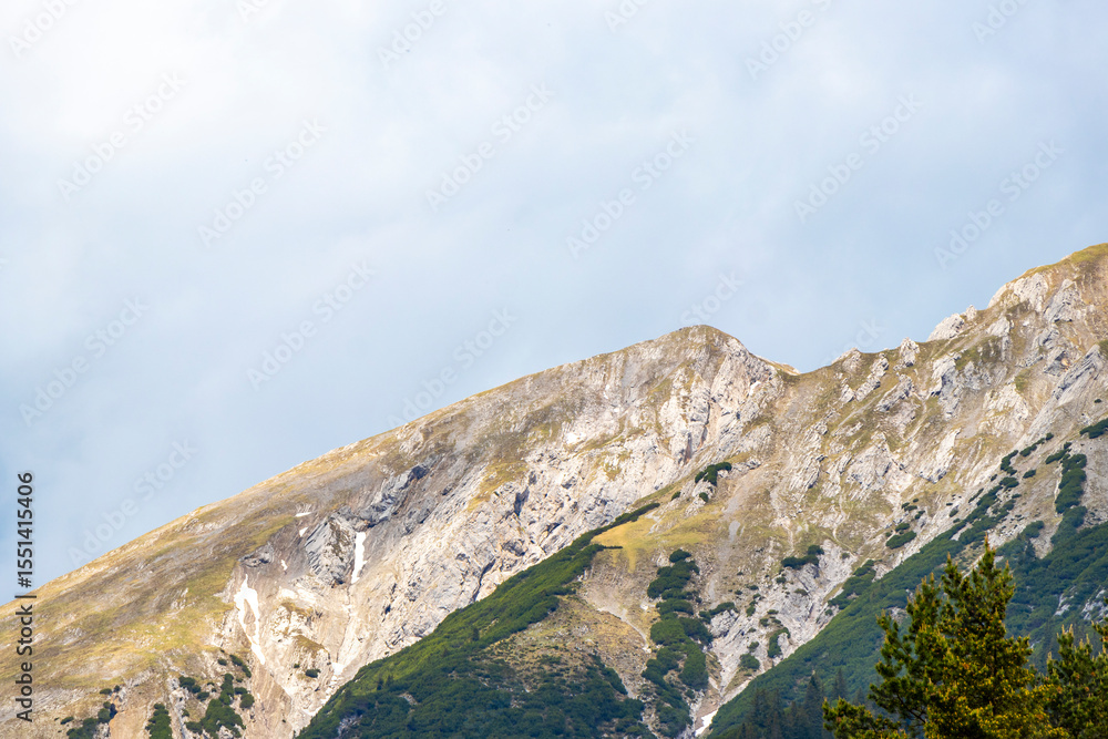 Obraz premium Panoramic view Marienberg mountain alpine landscape in Alps Tyrol Austria.