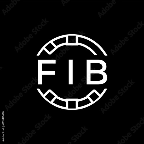 FIB “Modern FVA Monogram Logo Design,  FIB Later Logo , Sleek Minimalist Letter mark in Circle, High-Contrast Branding Concept”
