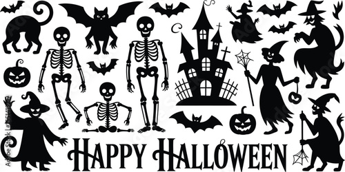vector illustration of a scary halloween