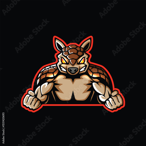 armadillo abstract logo modern style
