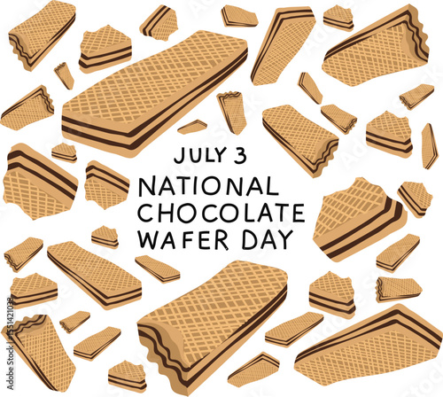 National chocolate wafer day is celebrated every year on 3 July