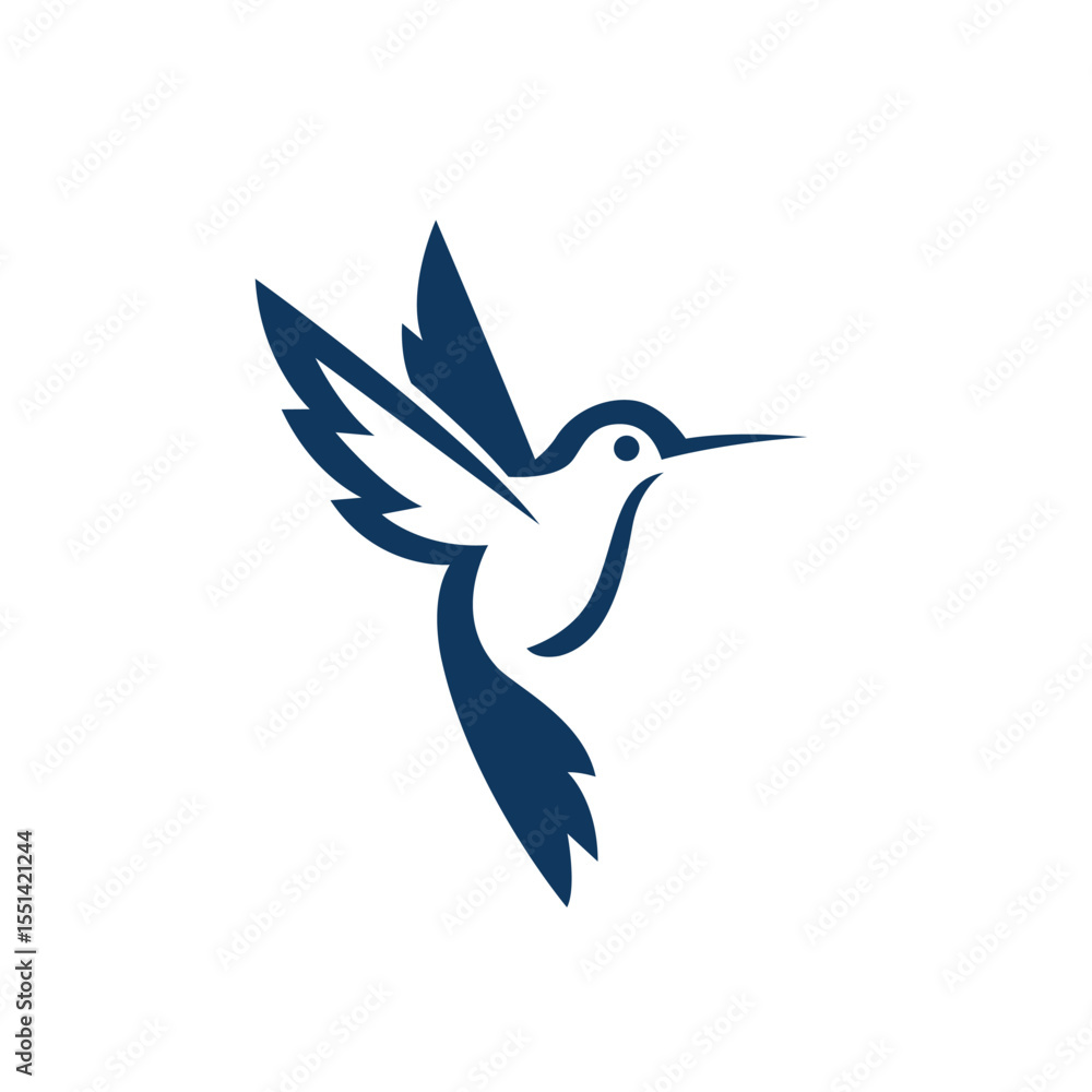 Obraz premium hummingbird abstract logo modern style