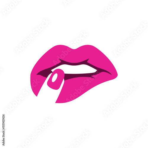 lips abstract logo modern style