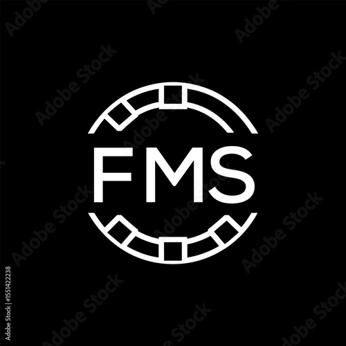 FMS “Modern FVA Monogram Logo Design,  FMS Later Logo , Sleek Minimalist Letter mark in Circle, High-Contrast Branding Concept”
