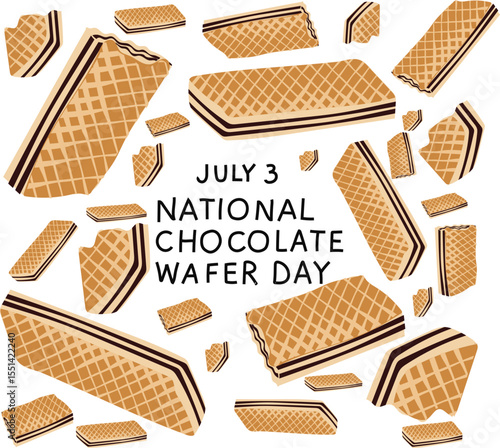 National chocolate wafer day is celebrated every year on 3 July
