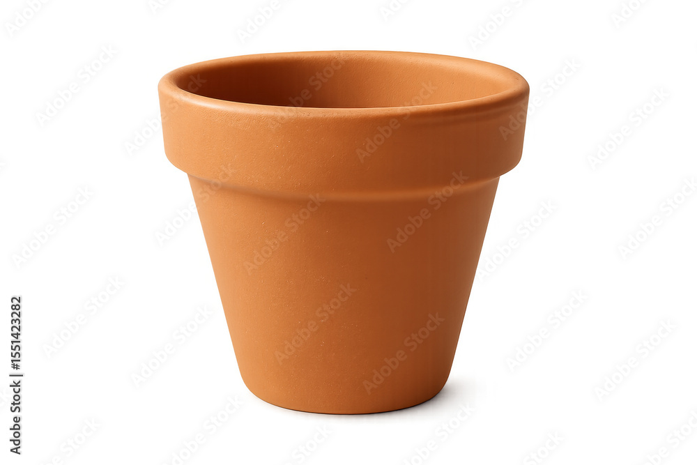 Empty terracotta flower pot on transparent background Empty terracotta flower pot on transparent background