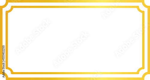 decorative layout with classic gold frame and white center, designed for certificates, label templates, packaging, or elegant invitation backgrounds in a clean, minimal style.
