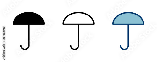 umbrella icon vector isolated on white background. Umbrella vector icon