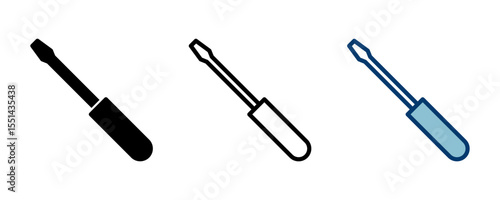 Screwdriver icon vector isolated on white background. Screwdriver vector icon