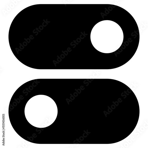 toggle switch button icon vector