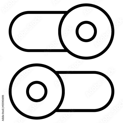 toggle switch button icon vector