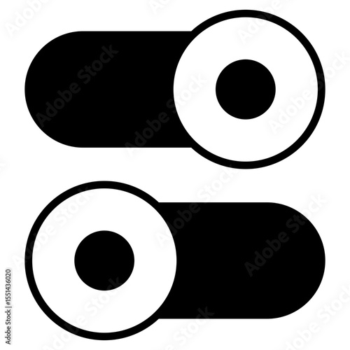 toggle switch button icon vector