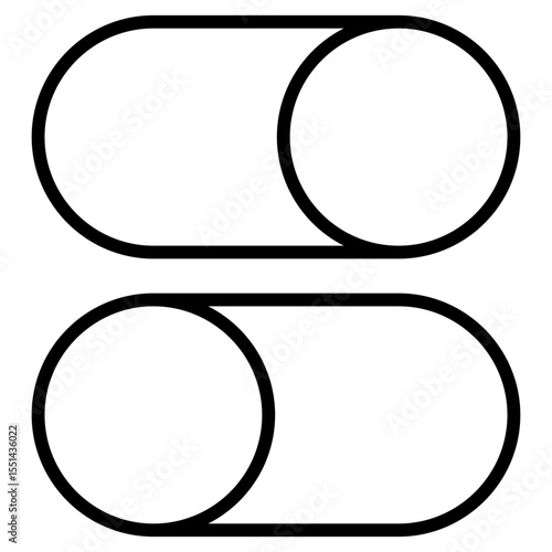 toggle switch button icon vector
