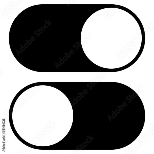 toggle switch button icon vector
