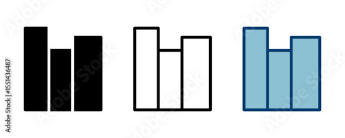 Library icon vector isolated on white background. Book icon vector