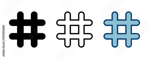 Hashtag icon vector isolated on white background. hashtag vector icon