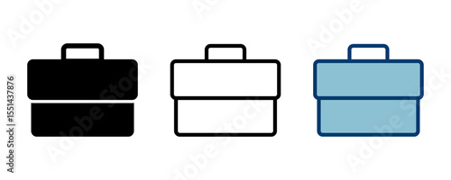 Briefcase icon vector isolated on white background. Briefcase vector icon