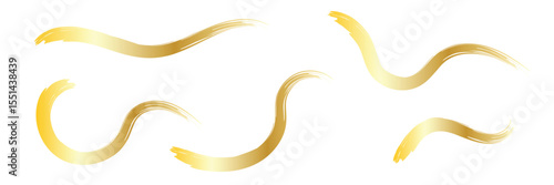 Luxury decoration text box golden brush element template design  file transparent . Vector Illustration . 