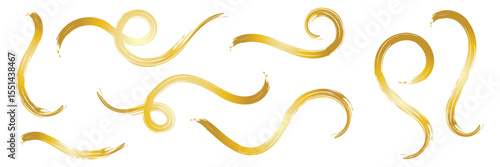 Luxury decoration text box golden brush element template design  file transparent . Vector Illustration . 