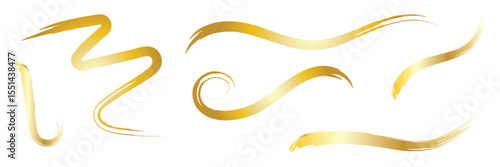Luxury decoration text box golden brush element template design  file transparent . Vector Illustration . 