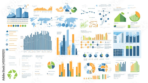 Climate Change Awareness Infographic with Data on Global Warming and Carbon Emissions, Climate Change