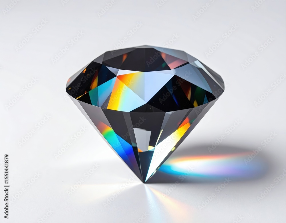 Fototapeta premium Sparkling Black Diamond Gemstone