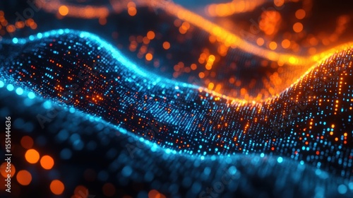 Dynamic data visualization digital realm abstract art tech environment close-up futuristic concepts