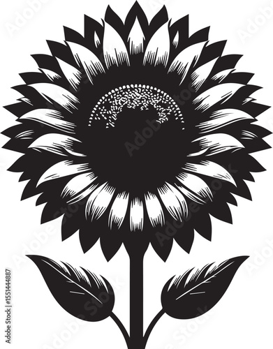 Aurelia Sunflower Vector Illustration – Elegant Golden Bloom Design