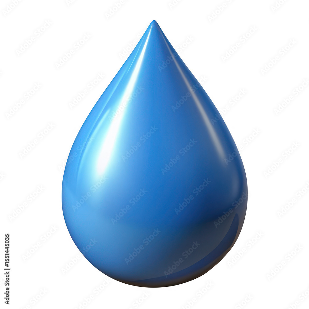 3d realistic blue water drop isolated on transparent background 3d realistic blue water drop isolated on transparent background