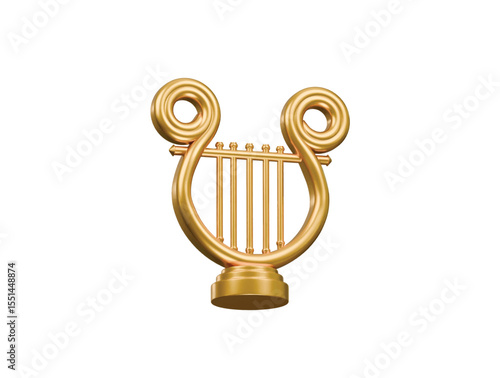lyra icon 3d illustration render