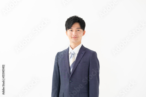 スーツ　男性　笑顔