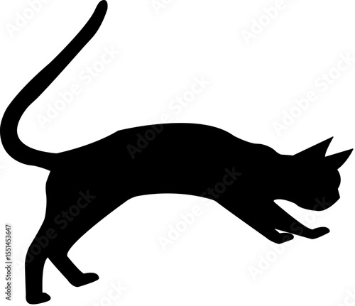 ねこ シルエット ベクター	