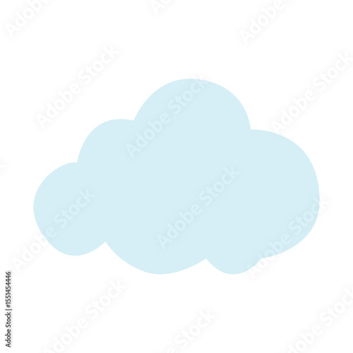 Simple white fluffy cloud icon