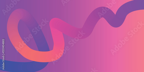 Wallpaper Mural Abstract Wavy Ribbon Loop with Fluid Motion Torontodigital.ca