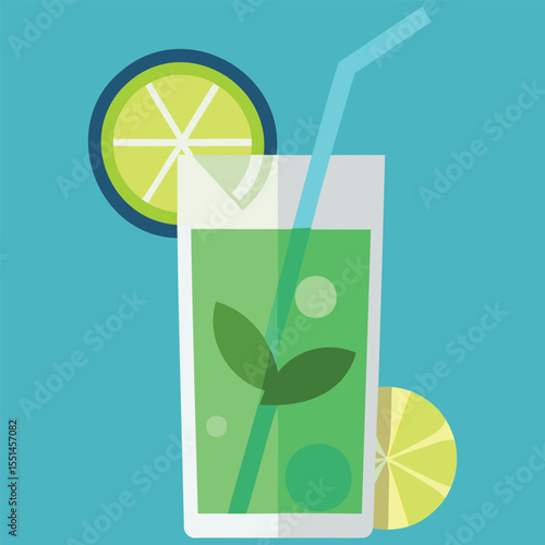 Refreshing Lemon Mint Drink Graphics