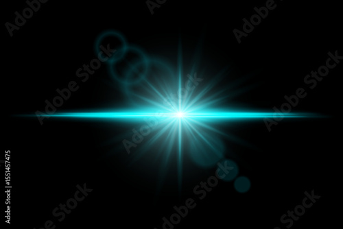 Intense bright flare burst with radial beams and lens reflection. Central explosion of light on dark background.