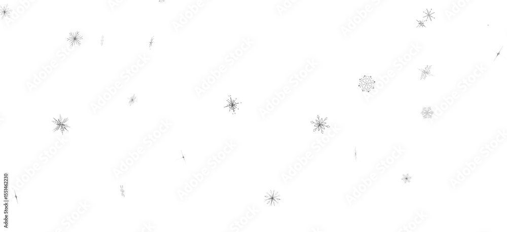 Fototapeta premium Festive Snowstorm: Magnificent 3D Illustration Showcasing Falling Christmas Snowflakes