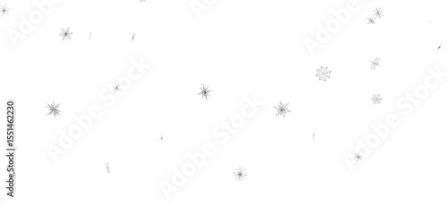 Festive Snowstorm: Magnificent 3D Illustration Showcasing Falling Christmas Snowflakes