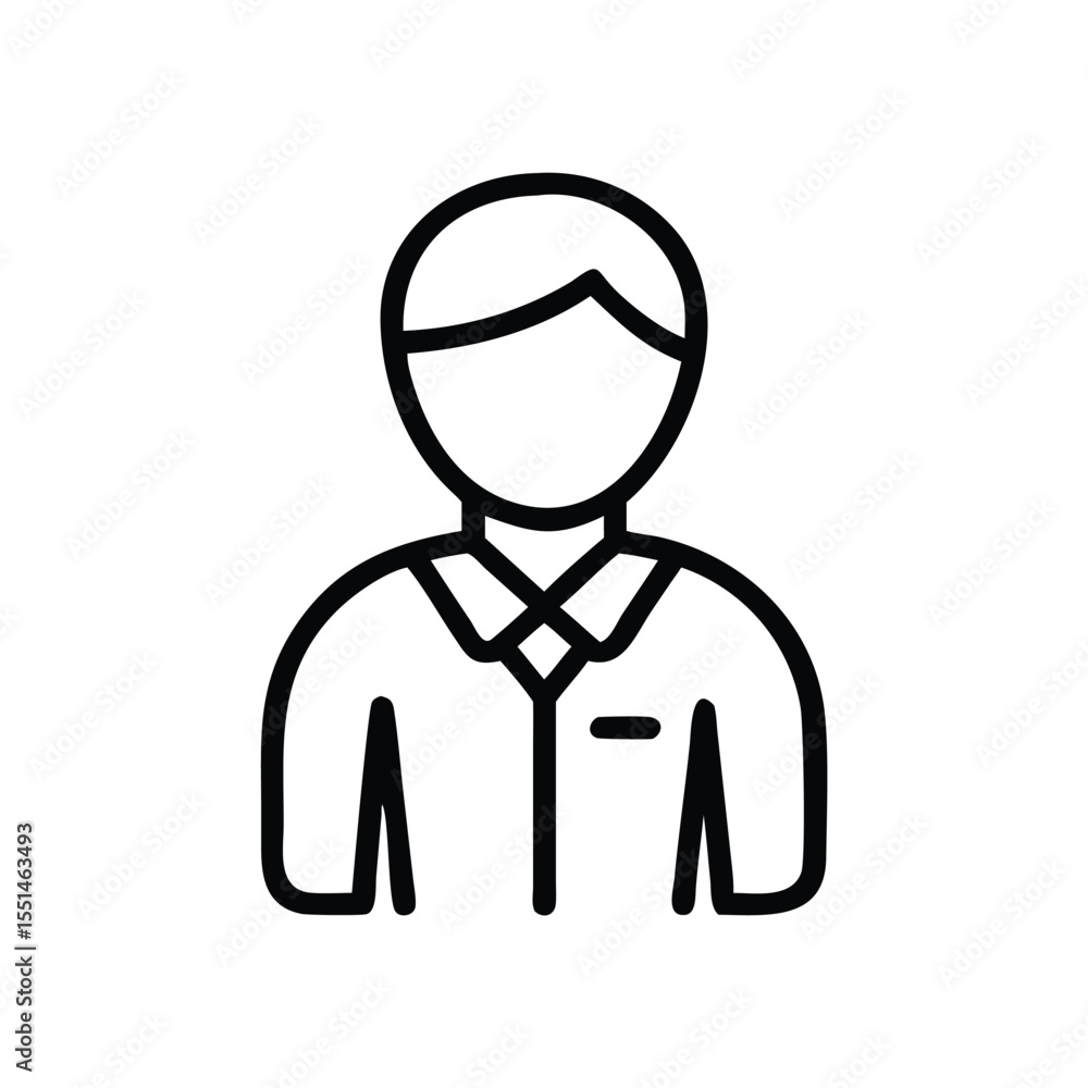 Vector avatar icon of a business man in shirt and tie for profile picture design use Vector avatar icon of a business man in shirt and tie for profile picture design use