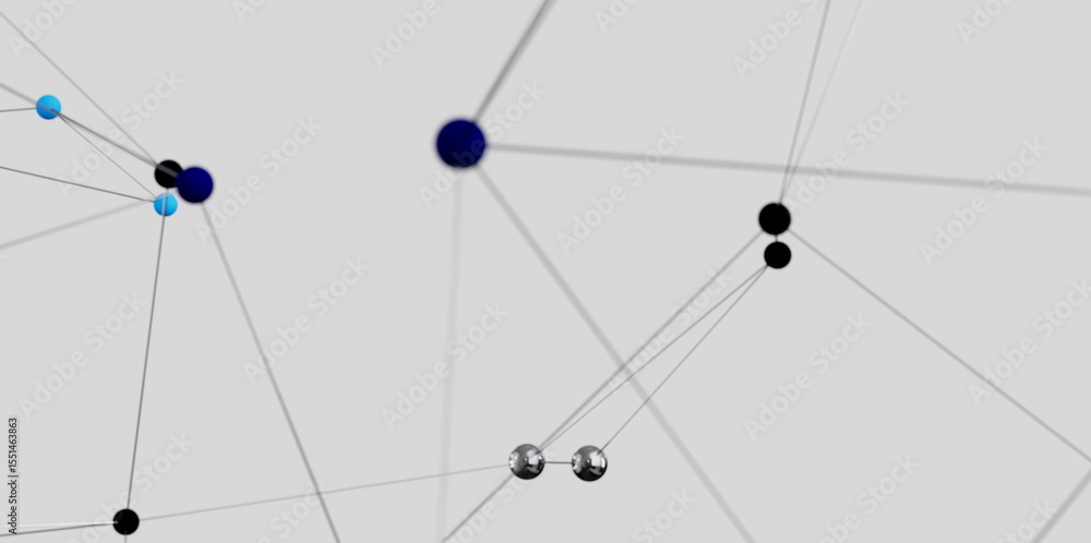 Modern abstract image depicting a network connection with nodes and lines. Modern abstract image depicting a network connection with nodes and lines.