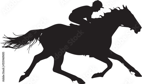 
"Horse Racing Silhouette Bundle"