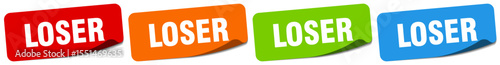 loser sticker. loser sticker set on white background