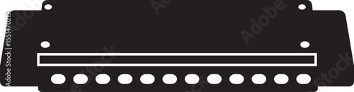 Silhouette Harmonica Musical Instrument