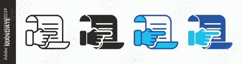 Mandate icon illustration concept with mixed style