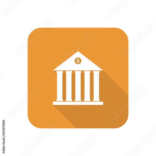 bank vector icon on transparent background