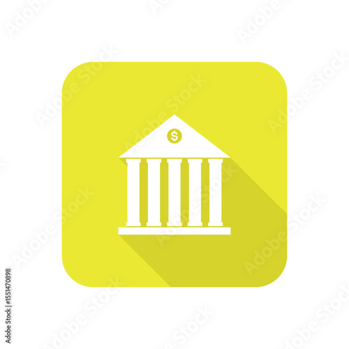 bank vector icon on transparent background