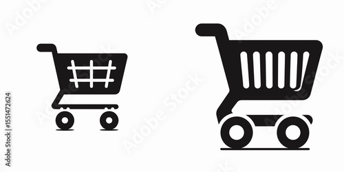 Trolley. Furniture Interior Decoration Cartoon Animal Clipart Line Art Vector Illustration. Motorized cart for shifting goods luggage materials and equipment.