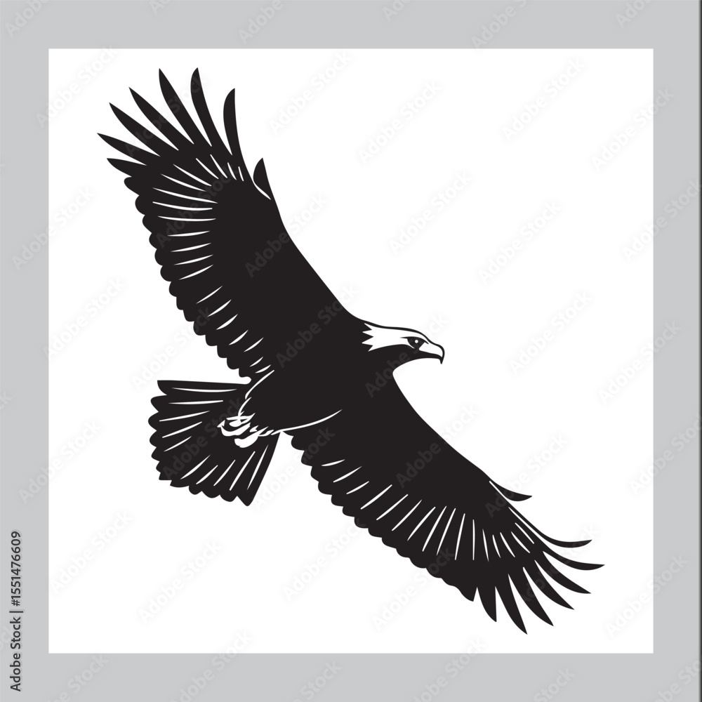 Naklejka premium Powerful Wings of an Eagle in Action